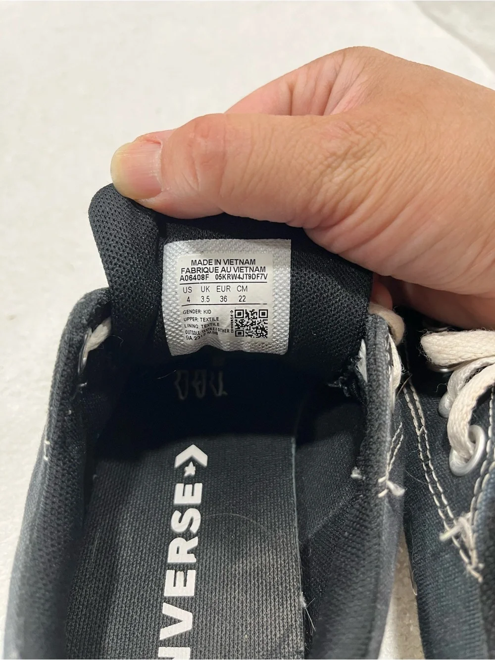 Converse Kids Black and White Low Top Sneakers